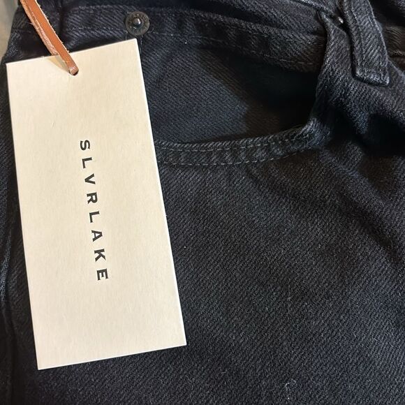 NEW SLVRLAKE black denim jeans London 28 distressed - Picture 3 of 6